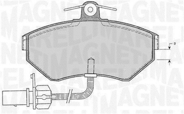 Bromsbeläggsats, Framaxel Magneti marelli 363916060138 MAGNETI MARELLI