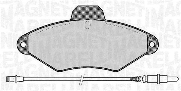 Bromsbeläggsats, Framaxel Magneti marelli 363916060198 MAGNETI MARELLI