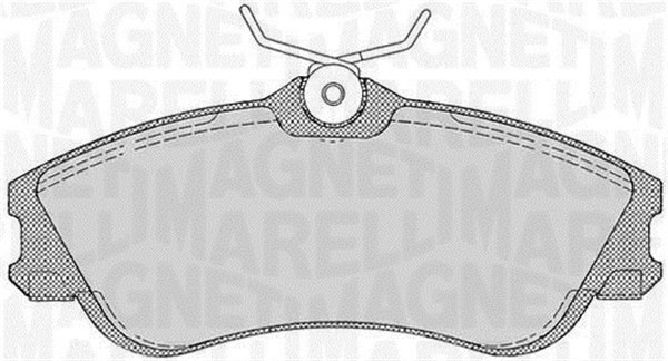 Bromsbeläggsats, Framaxel Magneti marelli 363916060199 MAGNETI MARELLI