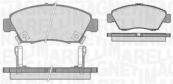Bromsbeläggsats, Framaxel Magneti marelli 363916060275 MAGNETI MARELLI