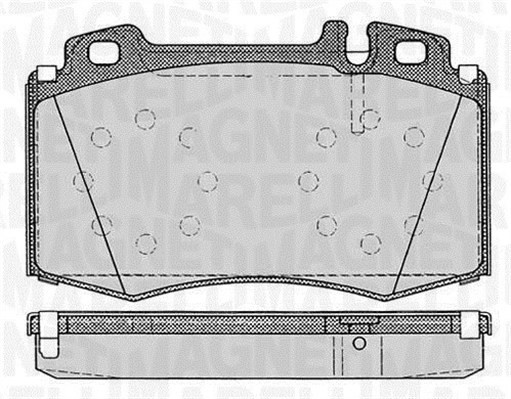 Bromsbeläggsats, Framaxel Magneti marelli 363916060320 MAGNETI MARELLI