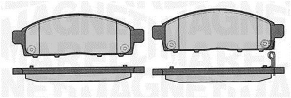 Bromsbeläggsats, Framaxel Magneti marelli 363916060337 MAGNETI MARELLI