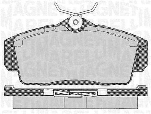 Bromsbeläggsats, Framaxel Magneti marelli 363916060344 MAGNETI MARELLI