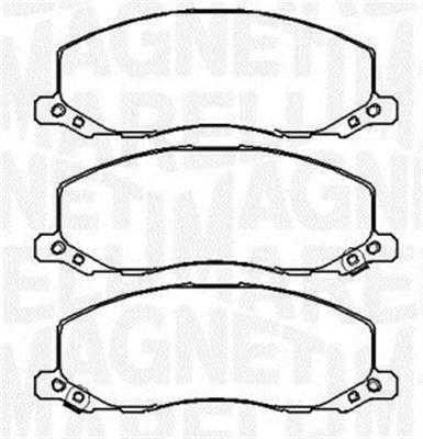 Bromsbeläggsats, Framaxel Magneti marelli 363916060363 MAGNETI MARELLI