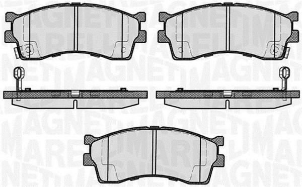 Bromsbeläggsats, Framaxel Magneti marelli 363916060458 MAGNETI MARELLI