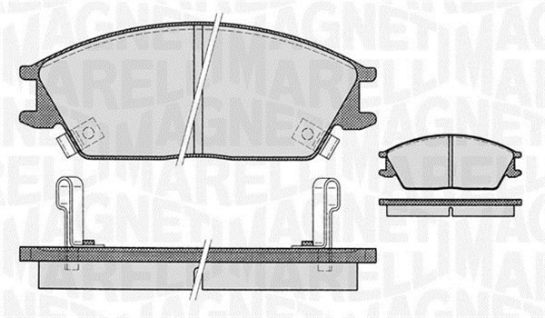 Bromsbeläggsats, Framaxel Magneti marelli 363916060459 MAGNETI MARELLI