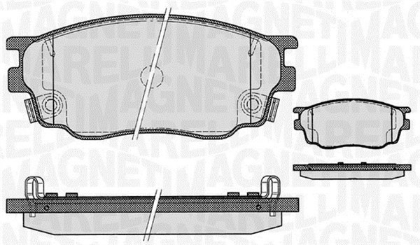 Bromsbeläggsats, Framaxel Magneti marelli 363916060465 MAGNETI MARELLI