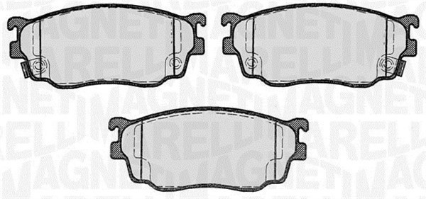 Bromsbeläggsats, Framaxel Magneti marelli 363916060466 MAGNETI MARELLI