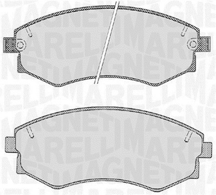Bromsbeläggsats, Framaxel Magneti marelli 363916060468 MAGNETI MARELLI