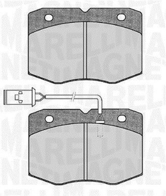 Bromsbeläggsats, Framaxel Magneti marelli 363916060475 MAGNETI MARELLI