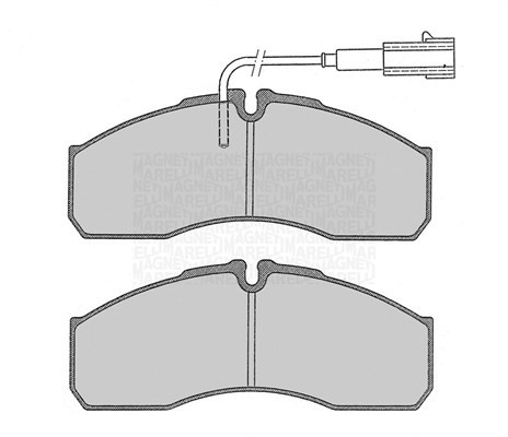 Bromsbeläggsats, Framaxel Magneti marelli 363916060479 MAGNETI MARELLI