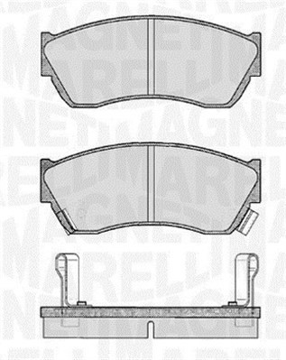 Bromsbeläggsats, Framaxel Magneti marelli 363916060491 MAGNETI MARELLI
