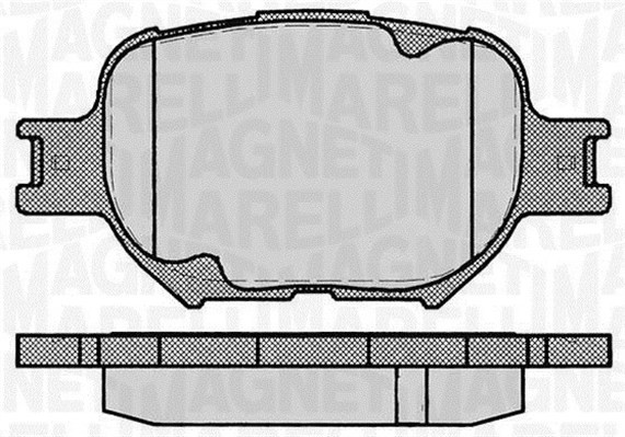 Bromsbeläggsats, Framaxel Magneti marelli 363916060493 MAGNETI MARELLI