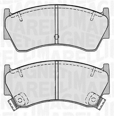 Bromsbeläggsats, Framaxel Magneti marelli 363916060518 MAGNETI MARELLI