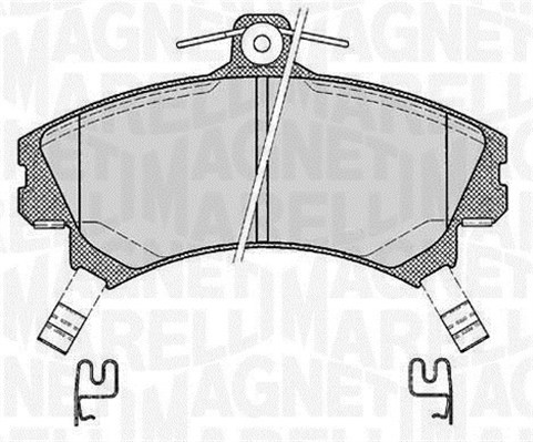 Bromsbeläggsats, Framaxel Magneti marelli 363916060521 MAGNETI MARELLI
