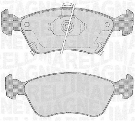 Bromsbeläggsats, Framaxel Magneti marelli 363916060532 MAGNETI MARELLI
