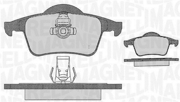 Bromsbeläggsats, Bakaxel Magneti marelli 363916060543 MAGNETI MARELLI