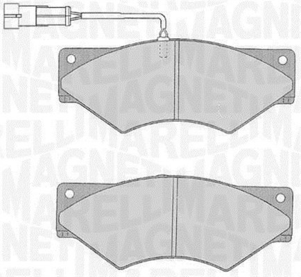 Bromsbeläggsats, Framaxel Magneti marelli 363916060546 MAGNETI MARELLI