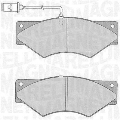 Bromsbeläggsats, Framaxel Magneti marelli 363916060547 MAGNETI MARELLI