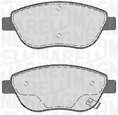Bromsbeläggsats, Framaxel Magneti marelli 363916060561 MAGNETI MARELLI