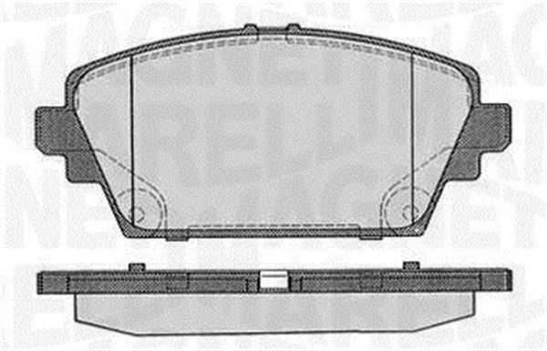 Bromsbeläggsats, Framaxel Magneti marelli 363916060566 MAGNETI MARELLI