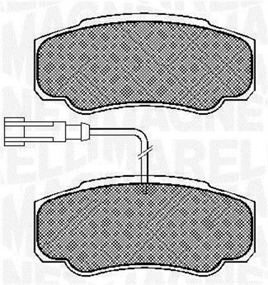 Bromsbeläggsats, Bakaxel Magneti marelli 363916060573 MAGNETI MARELLI
