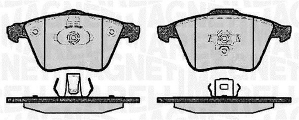 Bromsbeläggsats, Framaxel Magneti marelli 363916060608 MAGNETI MARELLI