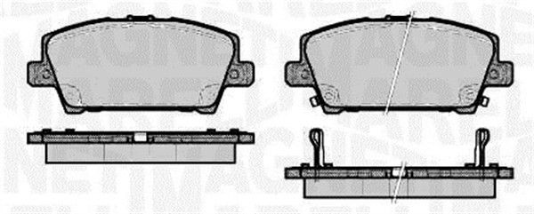 Bromsbeläggsats, Framaxel Magneti marelli 363916060620 MAGNETI MARELLI