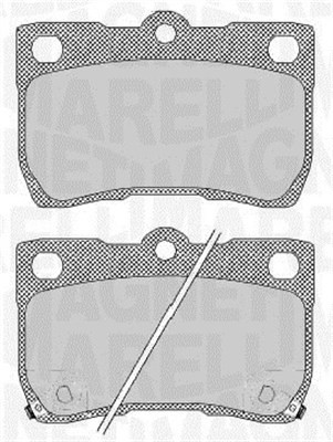Bromsbeläggsats, Bakaxel Magneti marelli 363916060638 MAGNETI MARELLI