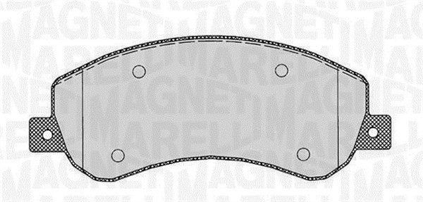 Bromsbeläggsats, Framaxel Magneti marelli 363916060645 MAGNETI MARELLI