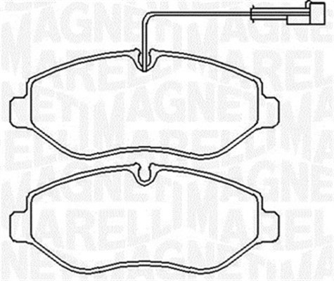 Bromsbeläggsats, Framaxel Magneti marelli 363916060650 MAGNETI MARELLI