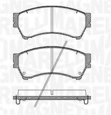 Bromsbeläggsats, Framaxel Magneti marelli 363916060699 MAGNETI MARELLI