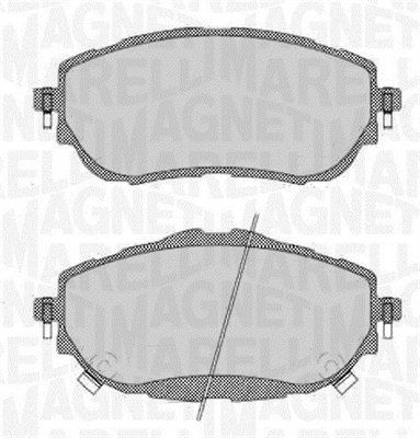 Bromsbeläggsats, Framaxel Magneti marelli 363916060708 MAGNETI MARELLI
