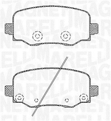 Bromsbeläggsats, Bakaxel Magneti marelli 363916060794 MAGNETI MARELLI