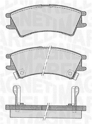 Bromsbeläggsats, Framaxel Magneti marelli 363916060800 MAGNETI MARELLI