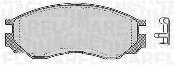 Bromsbeläggsats, Framaxel Magneti marelli 363916060810 MAGNETI MARELLI