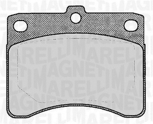 Bromsbeläggsats, Framaxel Magneti marelli 363916060815 MAGNETI MARELLI