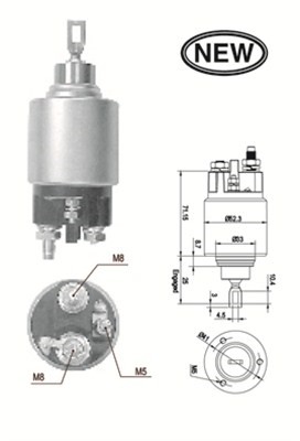 Magnetswitch, startmotor Magneti marelli 940113050554 MAGNETI MARELLI