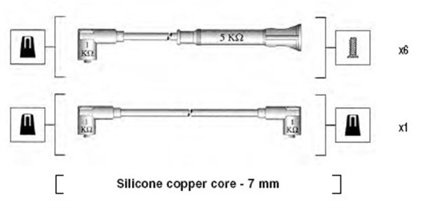 Tändkabelsats Magneti marelli 941075040546 MAGNETI MARELLI