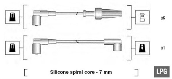 Tändkabelsats Magneti marelli 941085210571 MAGNETI MARELLI