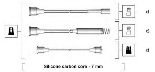 Tändkabelsats Magneti marelli 941125250677 MAGNETI MARELLI