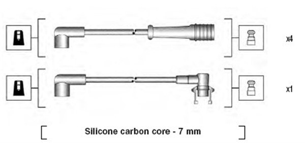Tändkabelsats Magneti marelli 941145150712 MAGNETI MARELLI