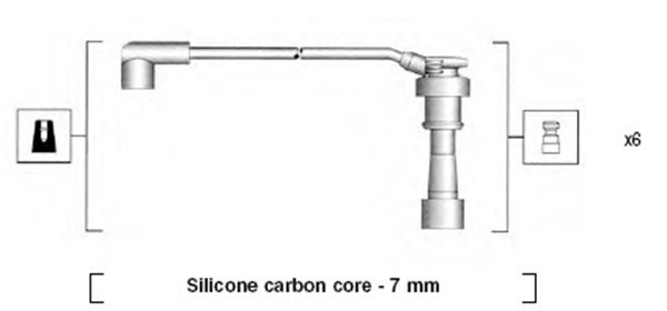 Tändkabelsats Magneti marelli 941285150872 MAGNETI MARELLI