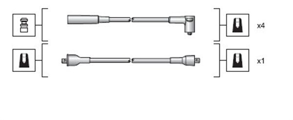 Tändkabelsats Magneti marelli 941318111023 MAGNETI MARELLI