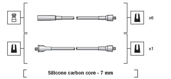 Tändkabelsats Magneti marelli 941318111031 MAGNETI MARELLI