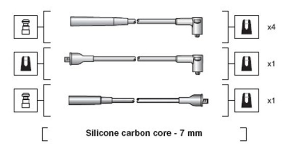 Tändkabelsats Magneti marelli 941318111037 MAGNETI MARELLI