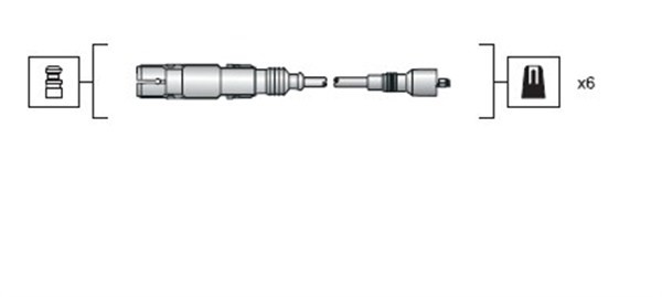 Tändkabelsats Magneti marelli 941318111043 MAGNETI MARELLI