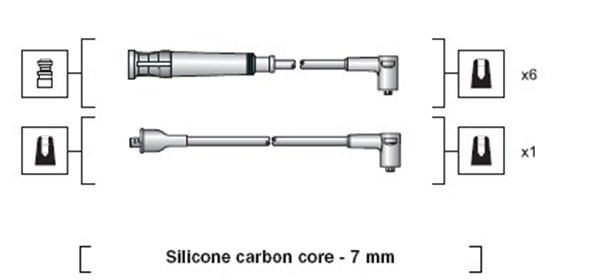 Tändkabelsats Magneti marelli 941318111044 MAGNETI MARELLI