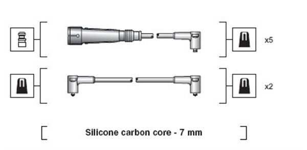 Tändkabelsats Magneti marelli 941318111047 MAGNETI MARELLI