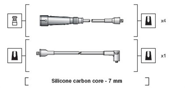Tändkabelsats Magneti marelli 941318111112 MAGNETI MARELLI